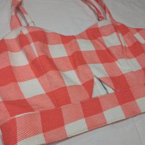 Jealous Tomato Gingham Picnic Crop Pinup Retro Top